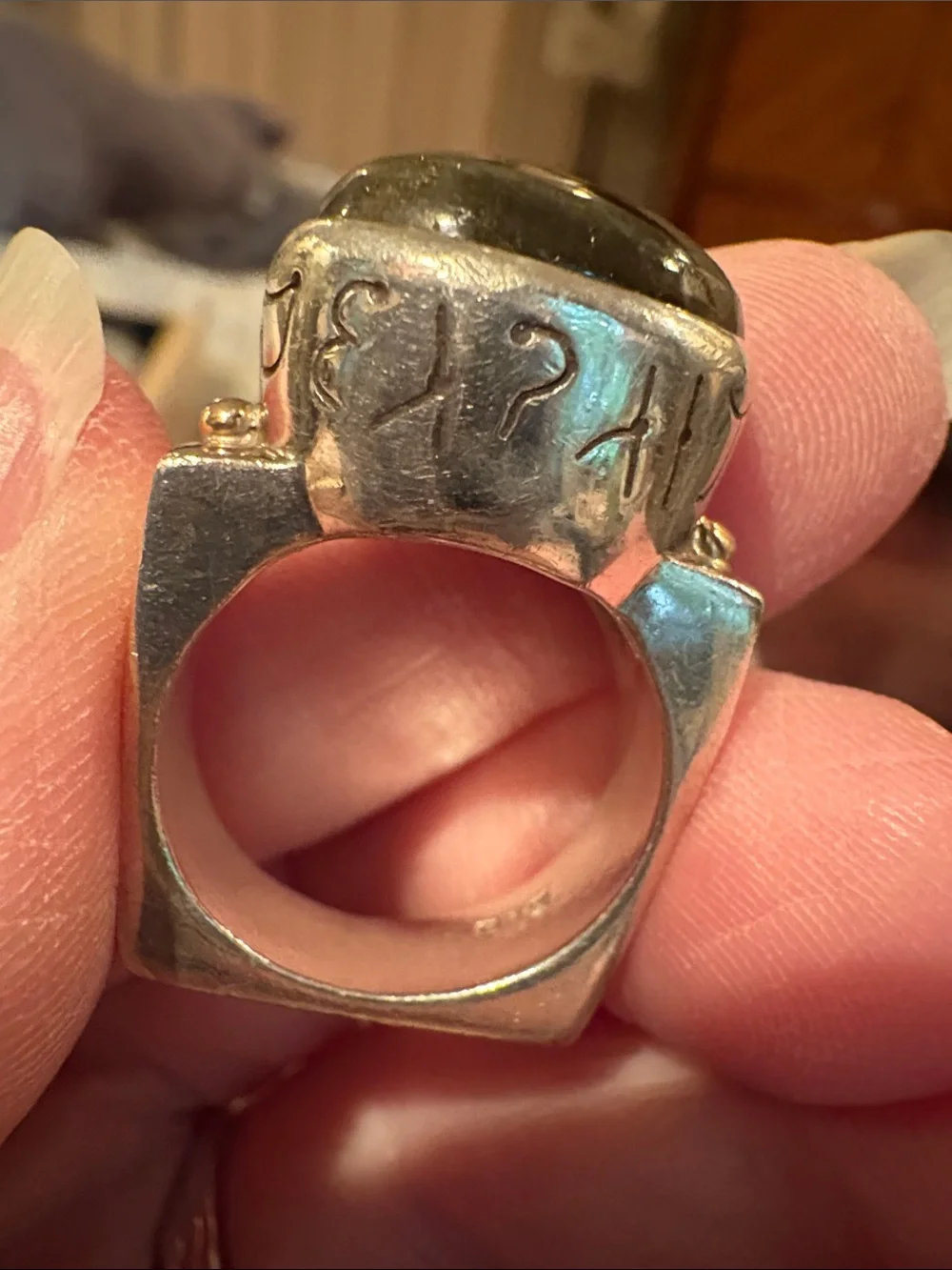 Silpada Rare Sterling Silver Green Labradorite Oval Ring